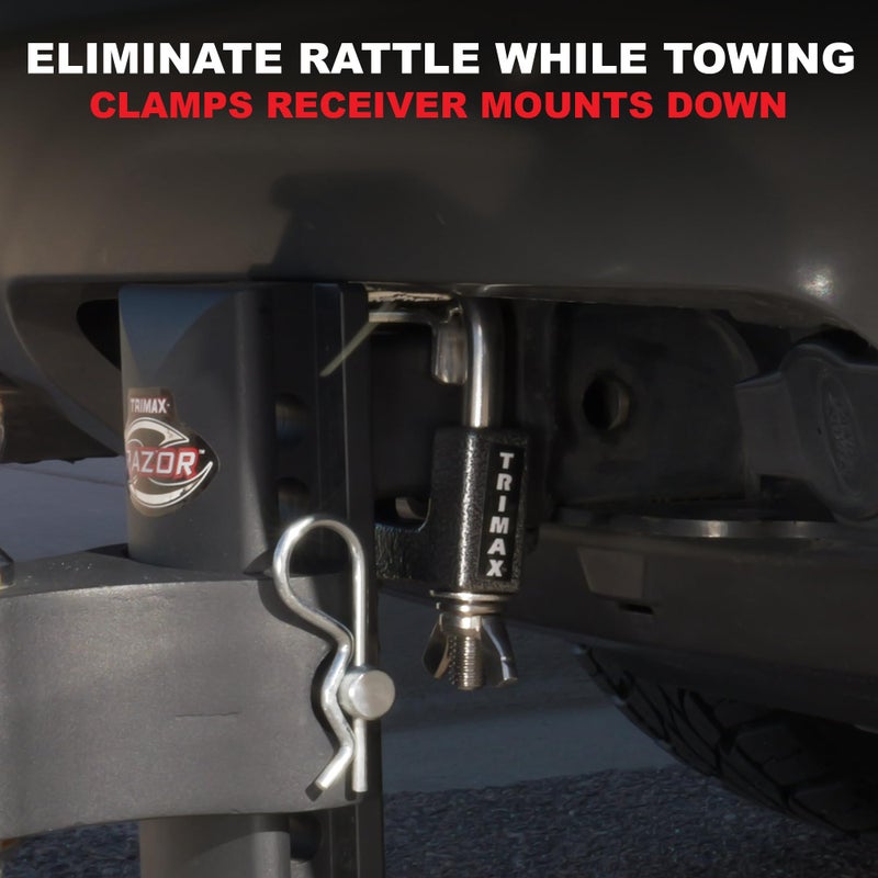 Trimax â€“ THC200 â€“ Anti-Rattle Clamp â€“ Fits 2" Hitch Receivers, Reduces Movement and Noise, Heavy-Duty Steel, Easy Installation, Secure Tight Fit - Image 4